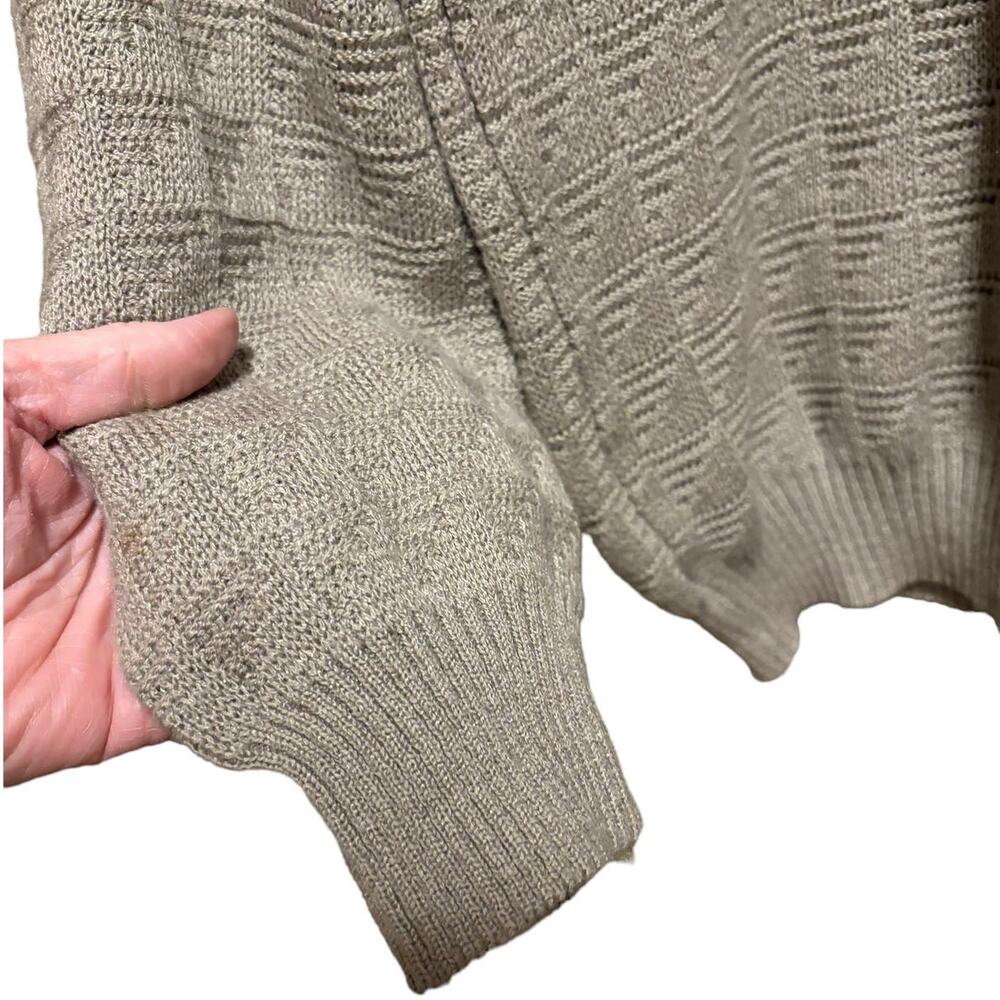 Vintage Pronto Uomo Italian Made Sweater Men's Size LT Pullover Khaki L Tall - Picture 5 of 12